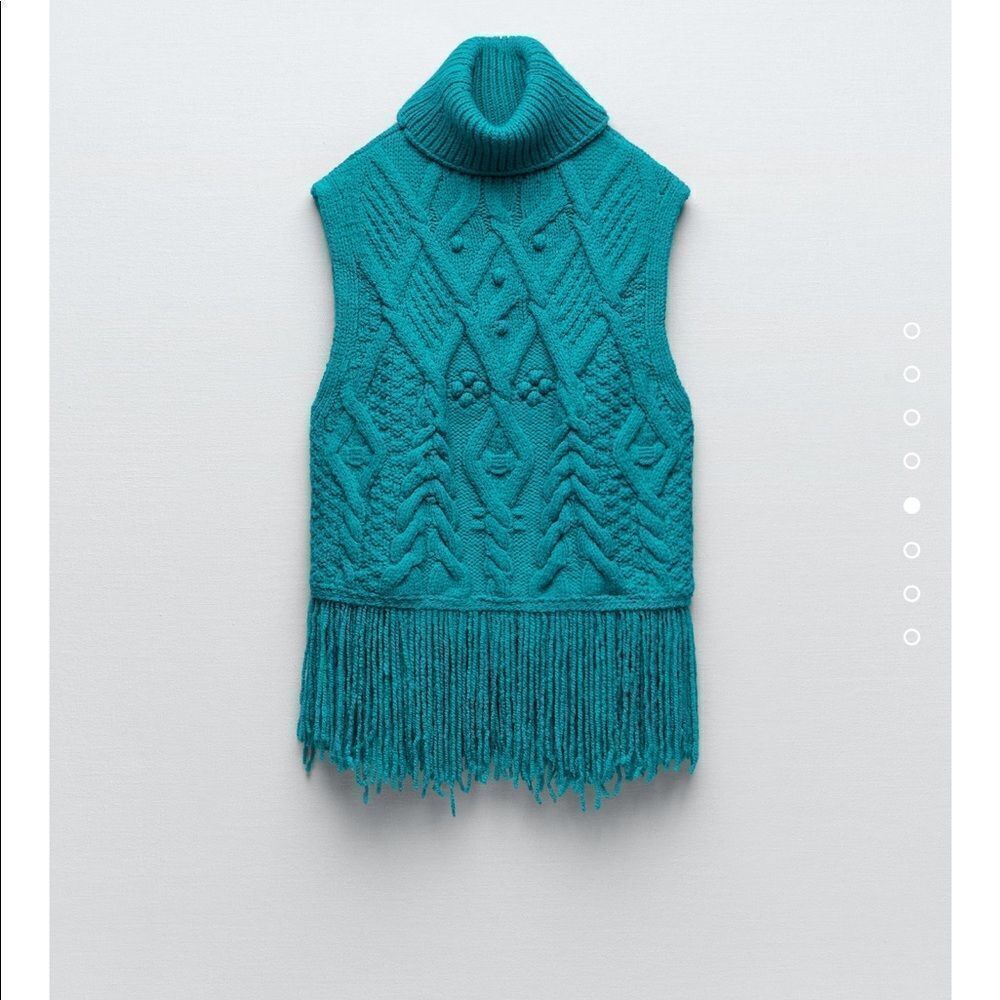 Zara fringed knit vest - Picture 8 of 11